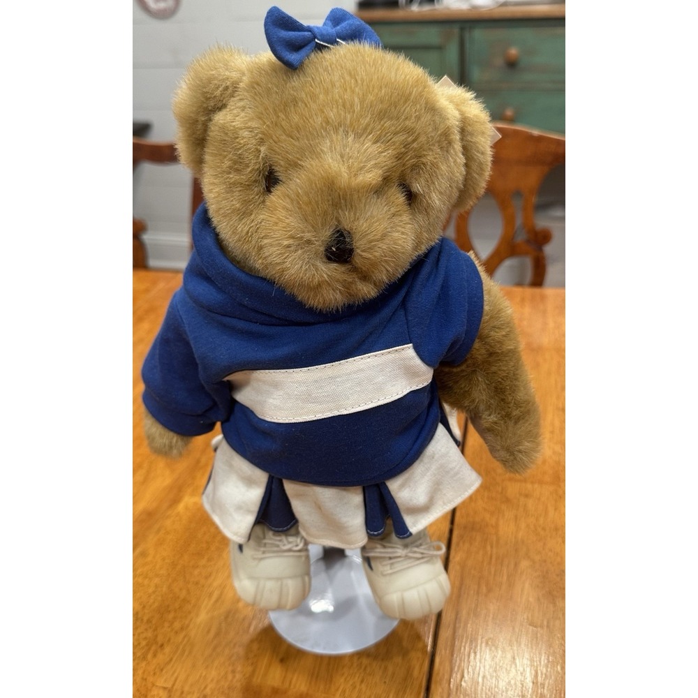 Tender Hearts Treasures Bear Plush Cheerleader 14" Movable Joints Brown